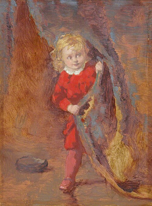 Child in Red Costume, , George Elgar Hicks