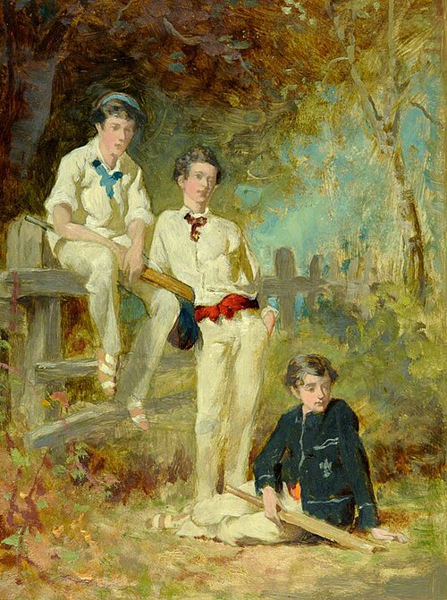 Three Young Cricketers, , George Elgar Hicks