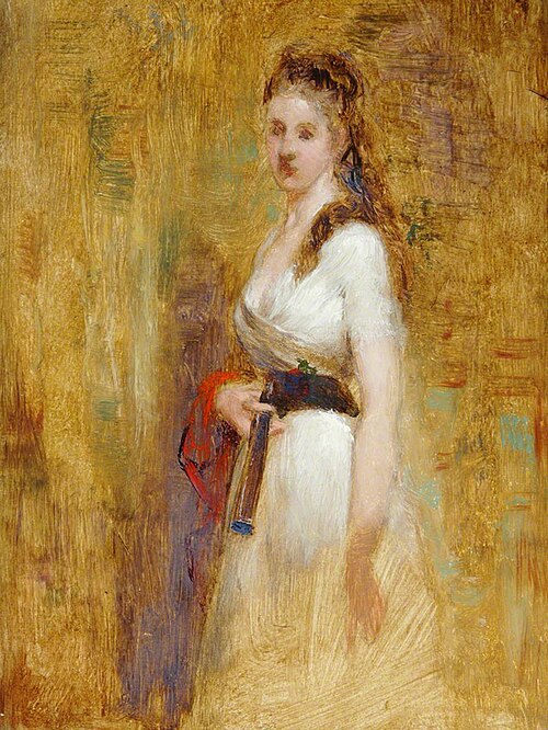 Standing Woman with Fan, , George Elgar Hicks