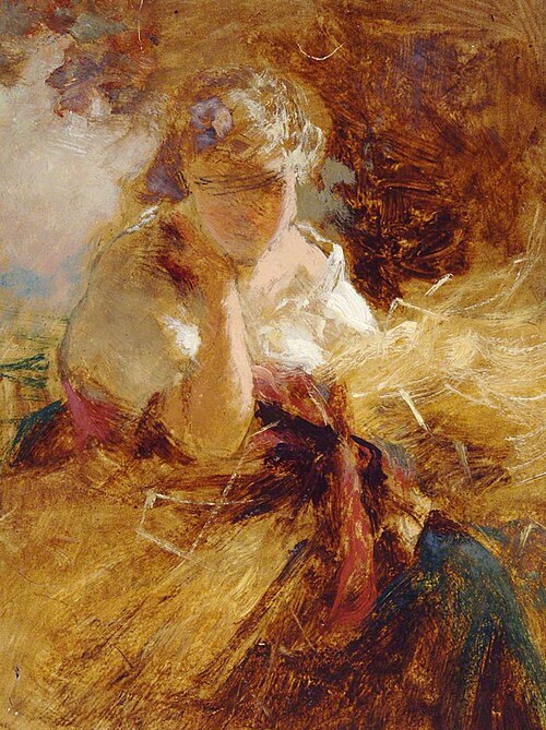 Seated Girl, , George Elgar Hicks