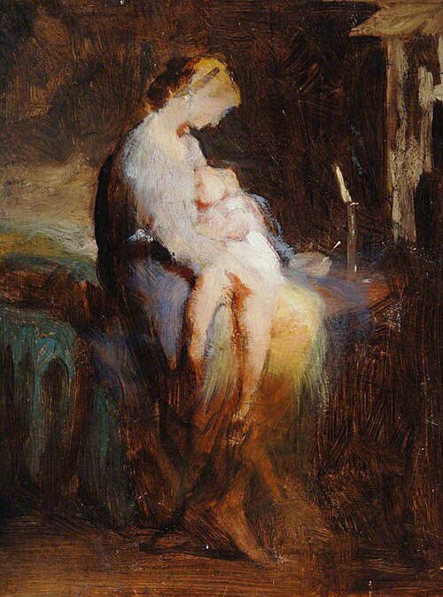 Mother and Child, , George Elgar Hicks