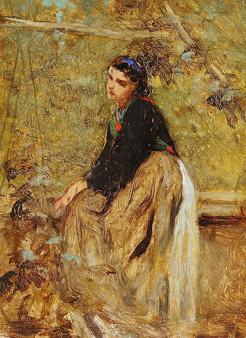 Seated Girl, , George Elgar Hicks