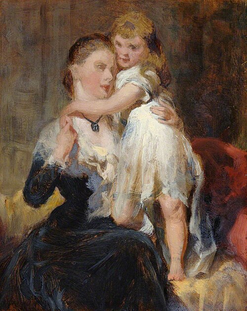 Mother and Child, , George Elgar Hicks