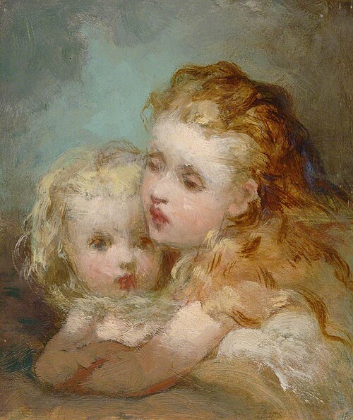 Two Children, , George Elgar Hicks