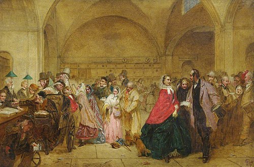 Dividend Day at the Bank of England, 1859, George Elgar Hicks