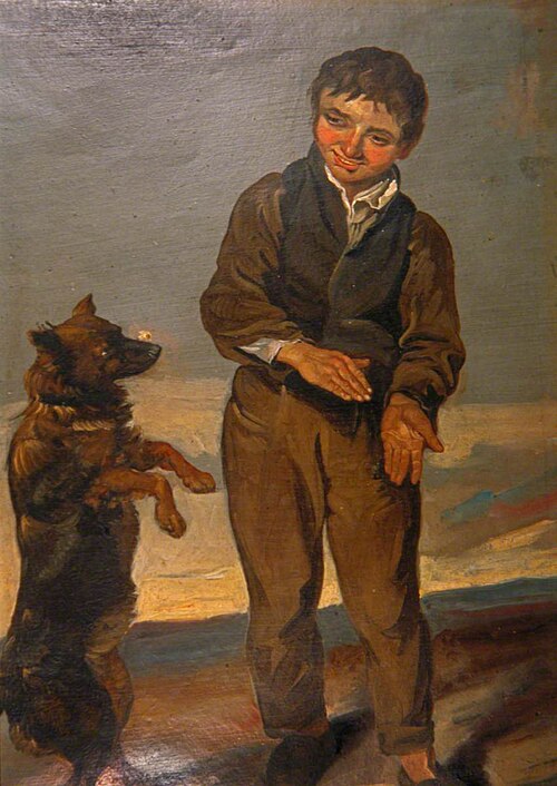 Boy Teaching a Dog a Trick, 1820, George Harvey