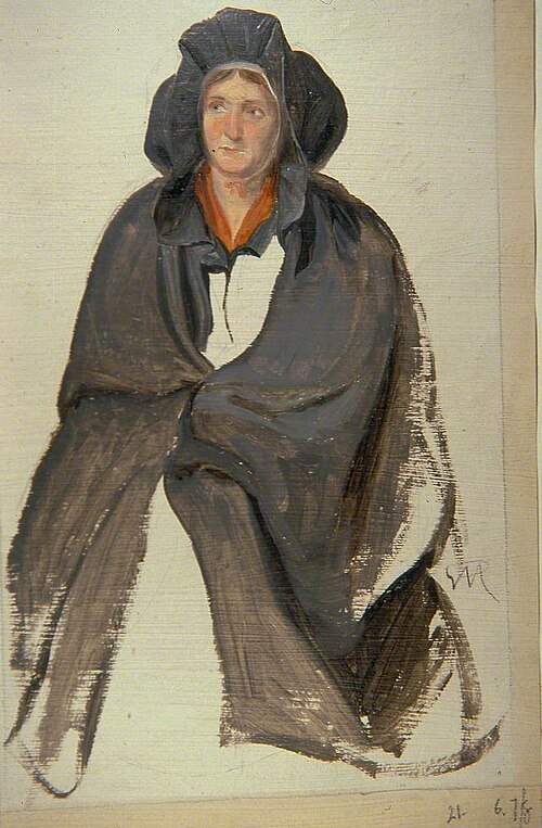 Lady in a Cloak, 1830, George Harvey
