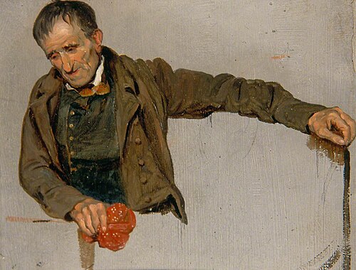 Man Gripping a Handkerchief, 1830, George Harvey