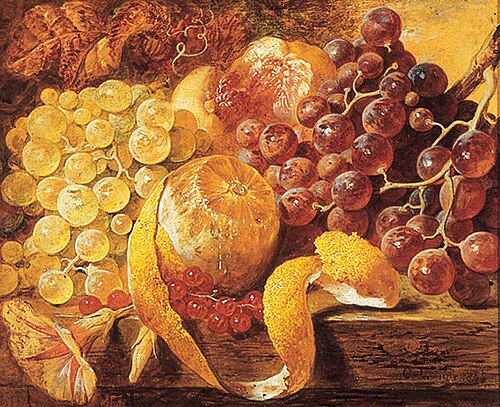 Still Life with Fruit, 1855, George Lance