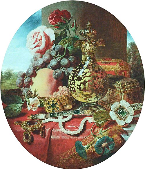 Jewellery and Fruit, , George Lance