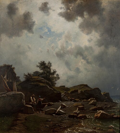 Strandparti, 1870, Knut Andresen Baade