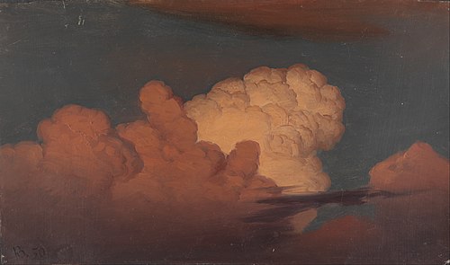 Étude de nuages, 1850, Knut Andresen Baade