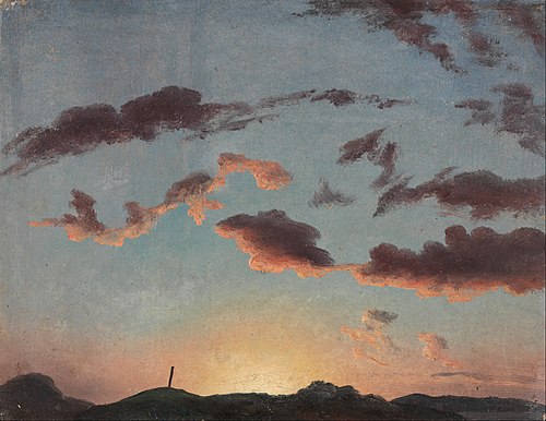 Étude de nuages, 1838, Knut Andresen Baade