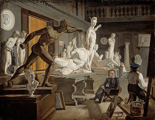 Scène de l'Académie de Copenhague, 1827, Knut Andresen Baade