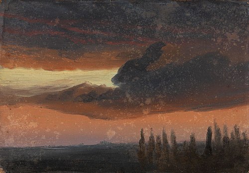 Cloud Study over Poplars, 1843, Knut Andresen Baade