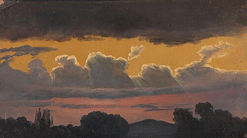 Cloud Study over Landscape, 1838, Knut Andresen Baade