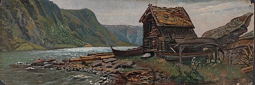 Landscape from Sogn, 1832, Knut Andresen Baade