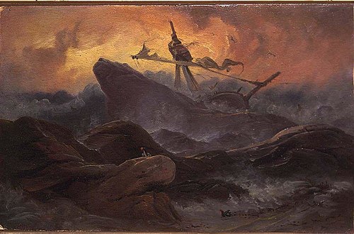 Shipwreck, 1844, Knut Andresen Baade