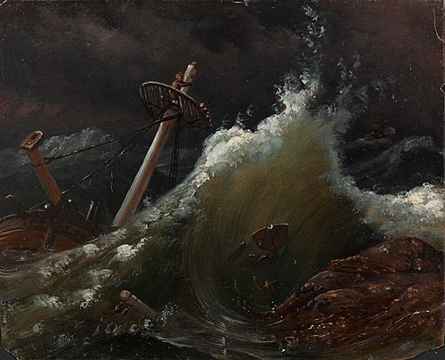 Shipwreck, 1839, Knut Andresen Baade