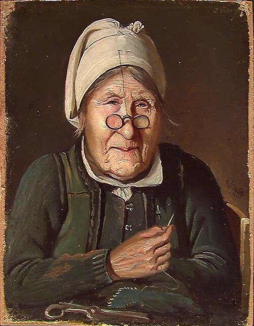 Portrait of an old Woman, 1833, Knut Andresen Baade