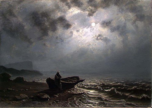 Moonlight on the Norwegian Coast, 1876, Knut Andresen Baade