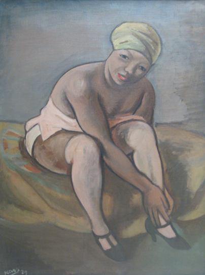 Woman dressing, 1929, Georges Kars