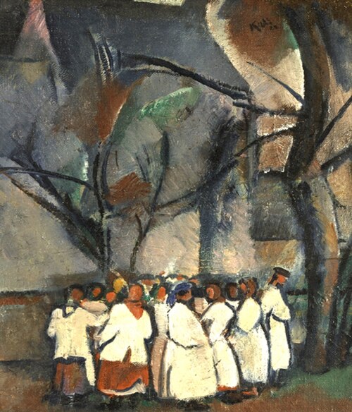 Paysage avec une église, 1920, Georges Kars