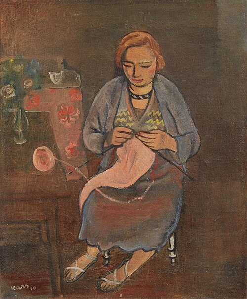 Femme au tricot, 1930, Georges Kars