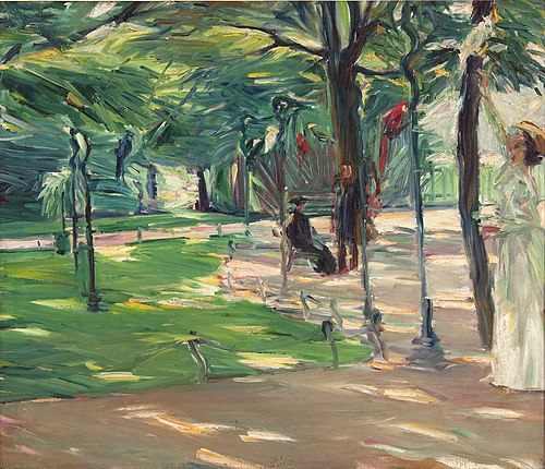 Park mit Papageien, 1907, Georges Kars
