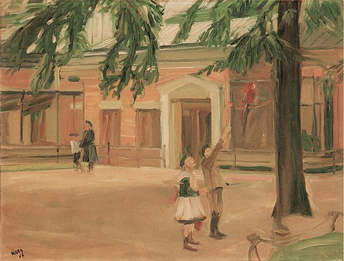 Výjev z parku - Zoologická zahrada v Hamburku, 1907, Georges Kars