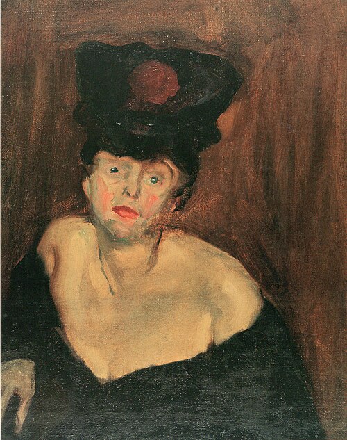 Portrait einer Dame mit Hut (2), 1908, Georges Kars