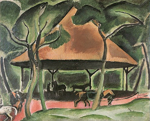 Koně v Boulogneském lesíku, 1912, Georges Kars