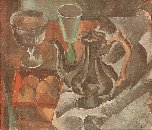 Stilleben mit Kanne und grünem Glas, 1914, Georges Kars