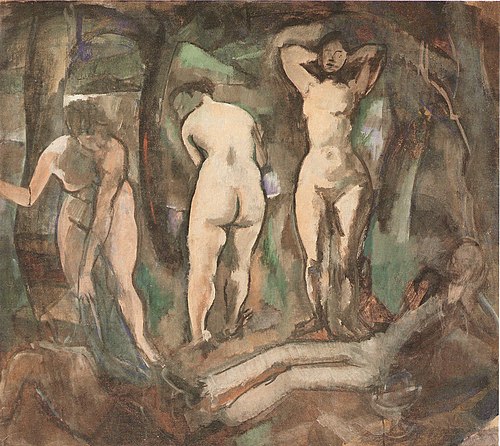 Drei Akte in Landschaft - Urteil des Paris, 1919, Georges Kars