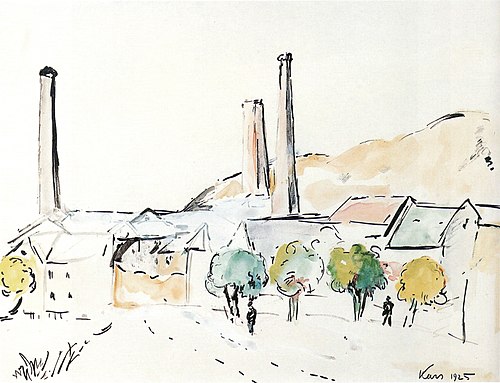 Továrna u Kralup, 1925, Georges Kars