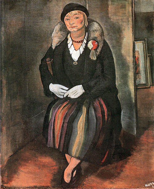 Podobizna sedící ženy - paní Nora Karsová, 1932, Georges Kars