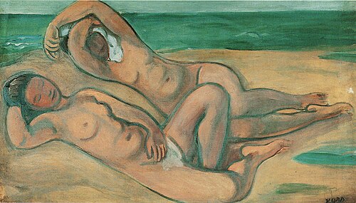 Deux filles sur la plage, 1930, Georges Kars