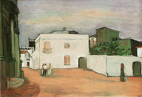 Devant l'Église de Tossa (Espagne), 1933, Georges Kars