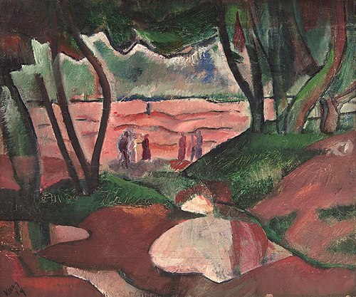 Stromy na pobřeží - Krajina II, 1919, Georges Kars