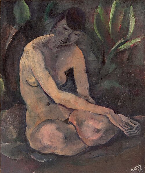 Sedící ženský akt, 1919, Georges Kars