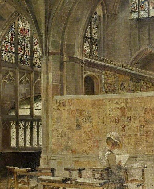 Malvern Abbey, Worcestershire, 1892, Sarah Paxton Ball Dodson