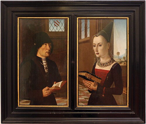 Pierantonio Bandini-Baroncelli et sa femme Maria Bonciani Triptyque de Baroncelli (volets), 1485, Maître des Portraits Baroncell