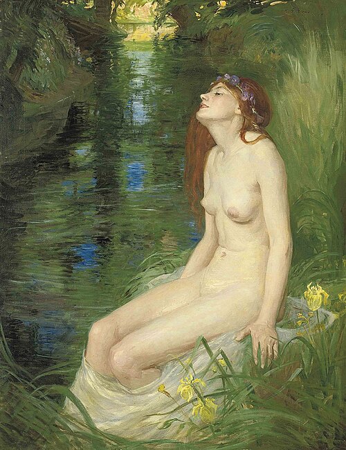 A Nymph Beside a Pool, 1910, Reginald Grenville Eves