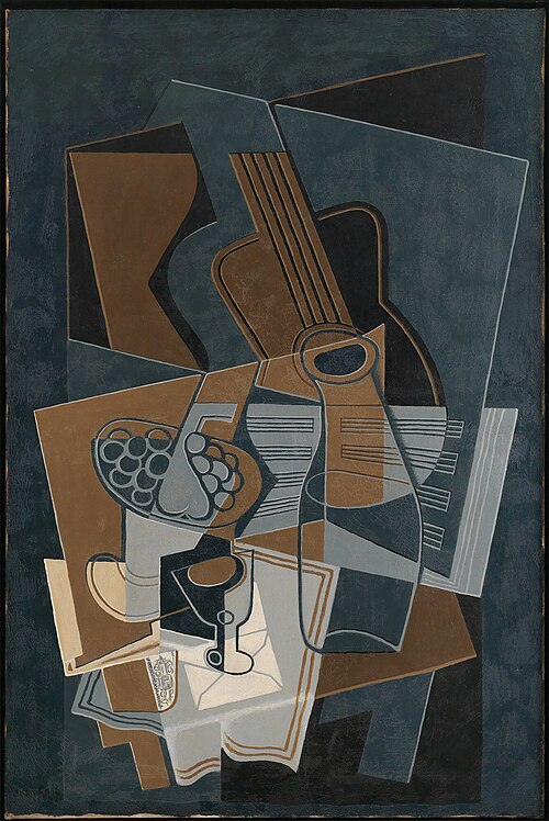 Guitare et flacon, 1921, Juan Gris