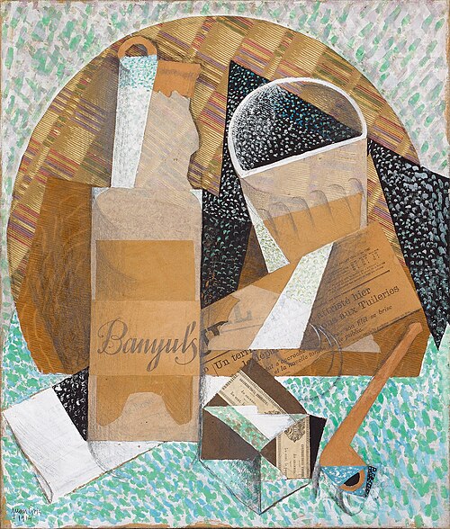 The Bottle of Banyuls, 1914, Juan Gris