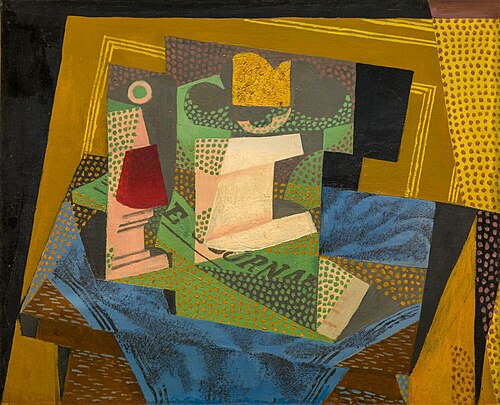Le Compotier sur le tapis bleu, 1916, Juan Gris