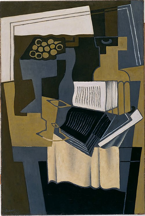 Carafe et livre, 1920, Juan Gris