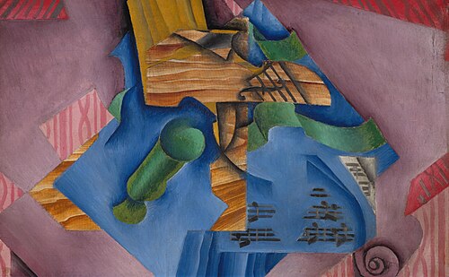 Violon et verre, 1913, Juan Gris