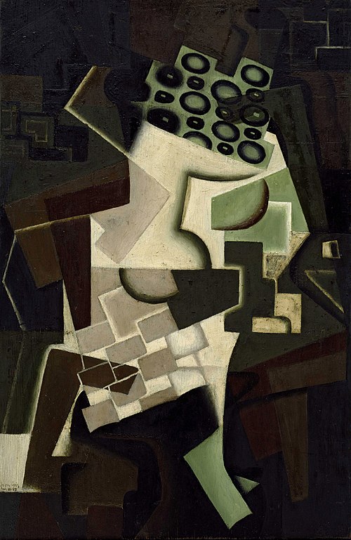 Compotier et nappe à carreaux, 1917, Juan Gris