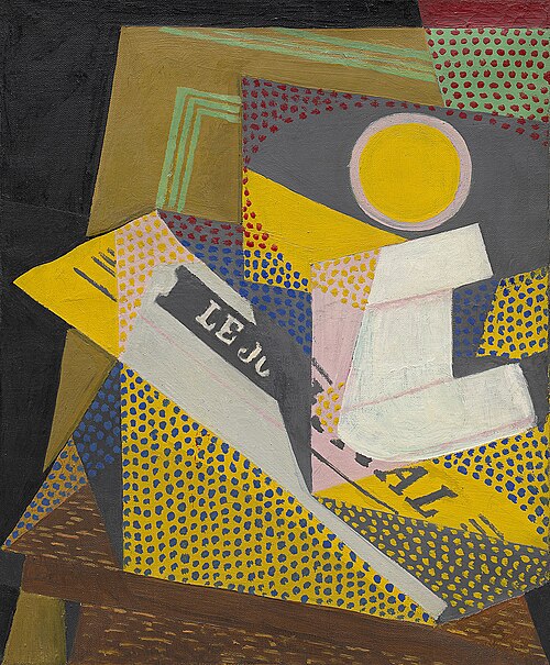 Newspaper and Fruit Dish, 1916, Juan Gris